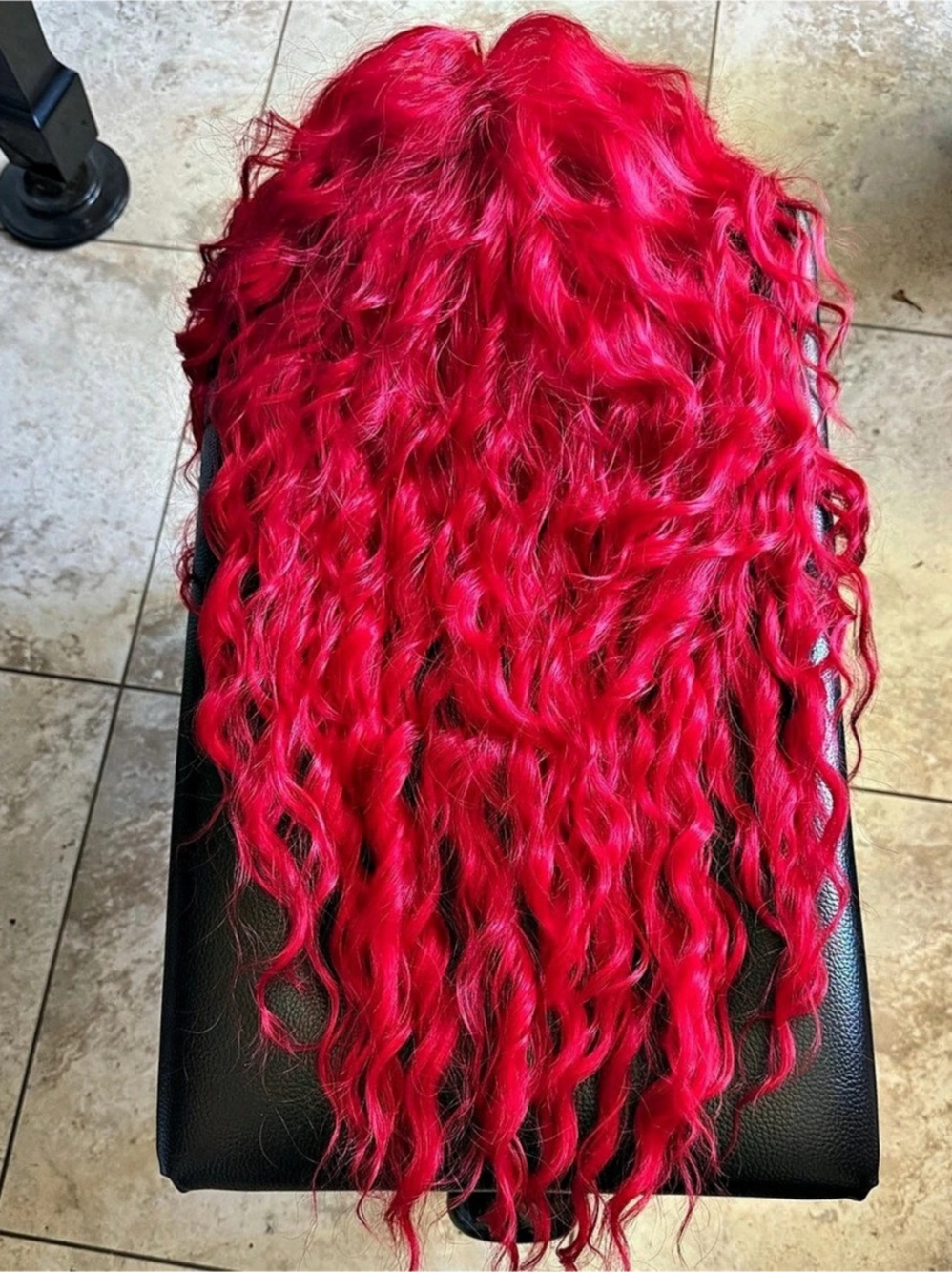 New 26” Cherry Red Curly Wig  Wig